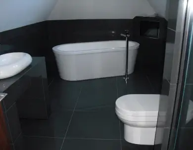 Luxury modern bathroom with freestanding bath in Chigwell Essex