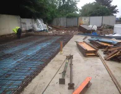 Reinforced groundworks and foundation construction in Chigwell Essex