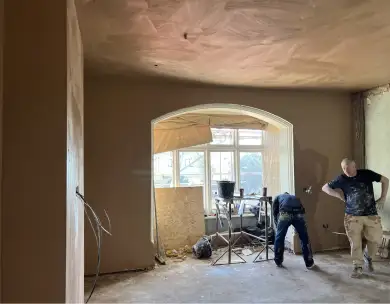 Interior refurbishment and plastering works in progress in Loughton Essex