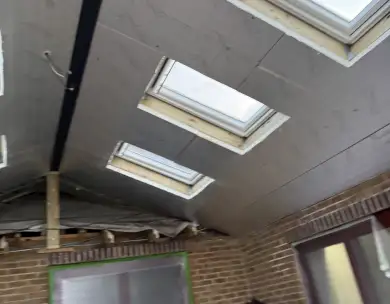 Roof extension construction with skylight installation in Gillingham Kent