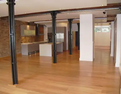 Modern open plan interior refurbishment with exposed brickwork in Loughton Essex