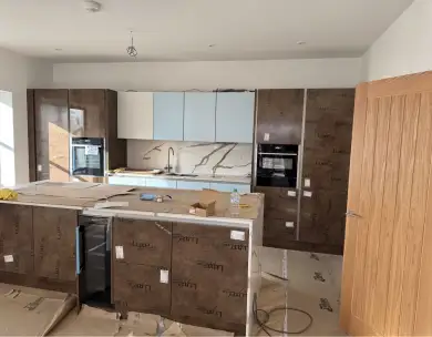 Modern kitchen installation with bespoke cabinetry in Buckhurst Hill Essex