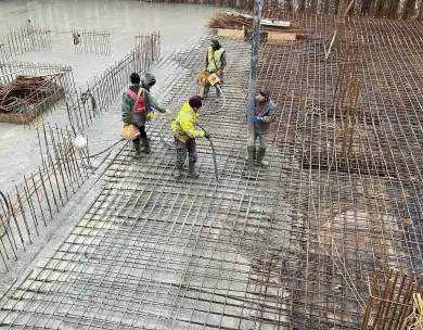 Reinforced foundation and steel framework construction works in Chigwell Essex