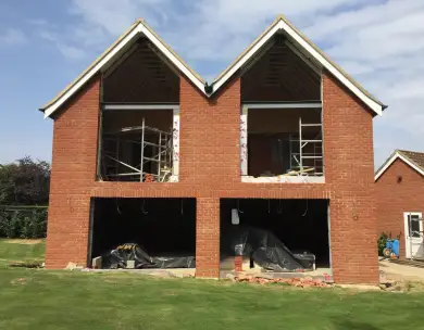 Luxury new build home construction with brickwork and vaulted design in Ongar Essex