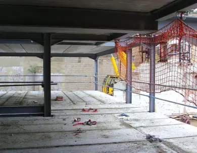 Structural steel framework construction for residential development in E1 London